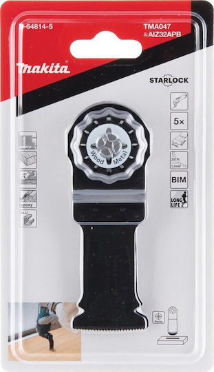 Makita Mt Bim 32mm X 50mm Deep Cutting Jigsaw Blade 5pcs