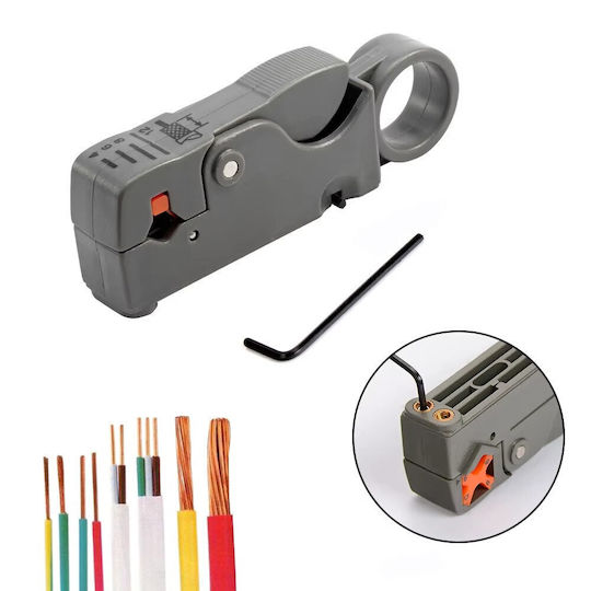 Xtendlan Coaxial Cable Stripper 3 Blades RG-58 59 62 Stripping Distances 4mm 8mm