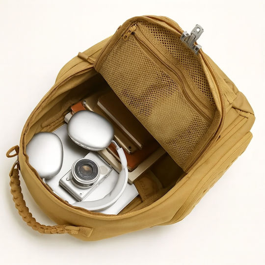 Military Backpack Backpack made of Polyester Beige 47lt