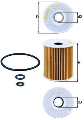 Knecht Oil Filter Seat Ibiza Iv Sc Skoda Fabia Ii Roomster Vw Polo V 1.2d Interior Diameter 22mm Exterior Diameter 65mm Height 76mm