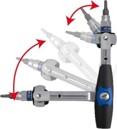 King Tony 1/4" 72" Ratchet Movable Head Handle