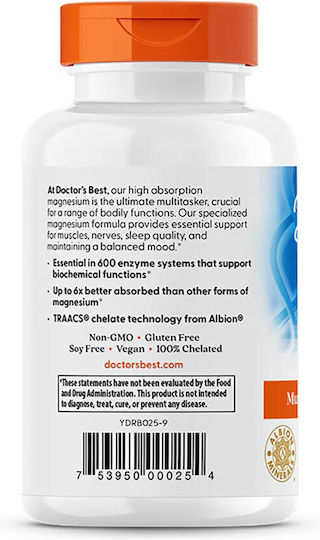 Doctor's Best High Absorption Magnesium 120 tabs