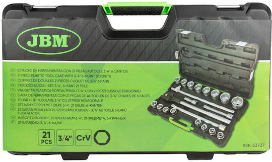 JBM Ratschen- & Steckschlüssel-Sets 3\4" 21Stück
