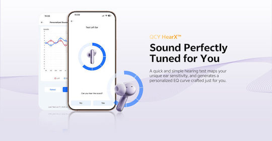 QCY Melobuds N70 Bluetooth Handsfree Earphones with Sweat Resistance and Charging Case Titanium