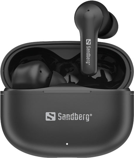 Sandberg Play'n Go In-ear Bluetooth Handsfree Căști cu Carcasă de Încărcare Negru