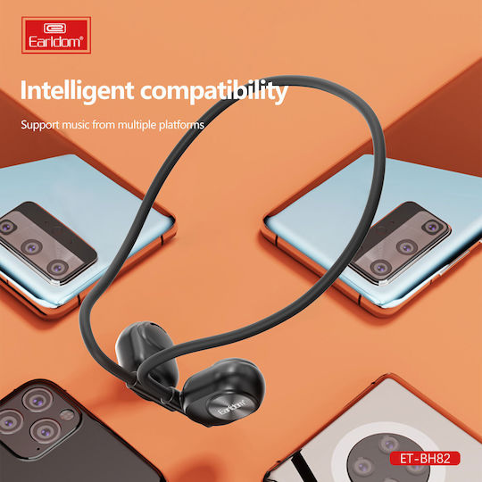 Earldom ET-BH82 Отворено ухо Bluetooth хендсфри Слушалки Черен
