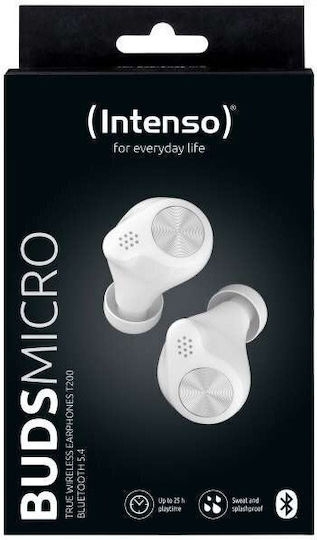 Intenso Micro T200 In-Ear Bluetooth-Freisprecheinrichtung Kopfhörer mit Ladeetui Weiß