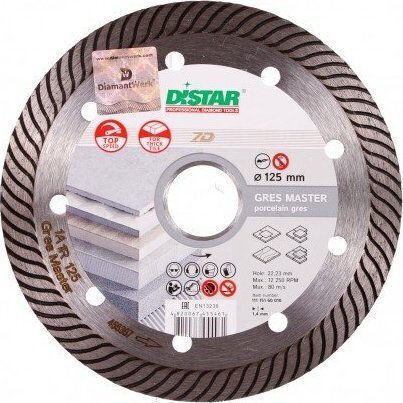 Disc diamantat Distar Gres Master 125 X 1.4 X 10 X 22.23mm