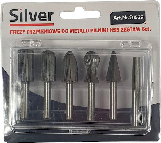 Silver Star Σετ Φρέζες HSS για Μέταλλο \ Αλουμίνιο \ Πλαστικό 55mm x 6mm 6τμχ