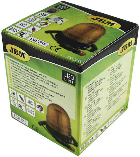 Led Intermittent Light 12-24v Magnetic Base Jbm