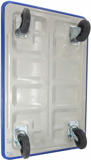 Awtools 4-wheel Warehouse Trolley 300kg Platform 90x60cm