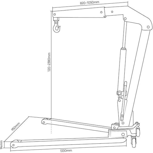 1t Folding Crane Jbm