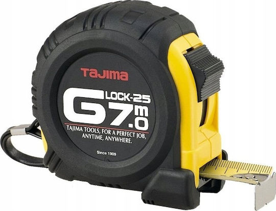 Tajima Μετροταινία με Αυτόματη Επαναφορά 25mm x 7m 2 Όψεων