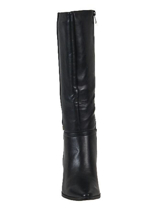 Damenstiefel mit mittlerem Absatz Schwarz
