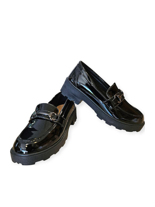 Λουστρίνι Γυναικεία Loafers σε Μαύρο Χρώμα