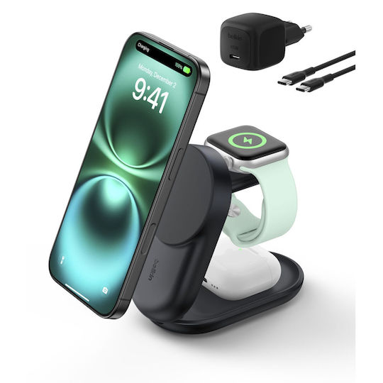 Belkin Kabelloses Ladegerät Qi2 25W Schwarzs (UltraCharge)