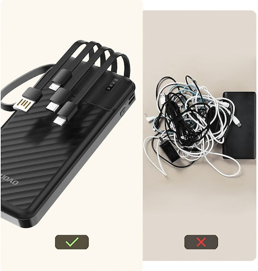 Dudao K11 Power Bank 10000mAh 10W with USB-A Port Black