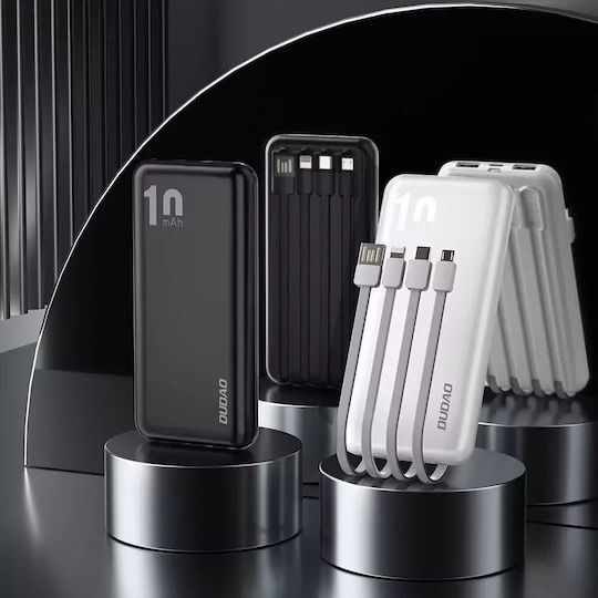 Dudao K6Pro Power Bank 10000mAh 15W With 2 USB-A Output Ports White