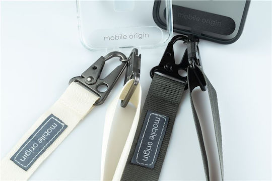 Mobile Origin Lanyard Tape 25mm White 84-165cm Lyt-uni-wht