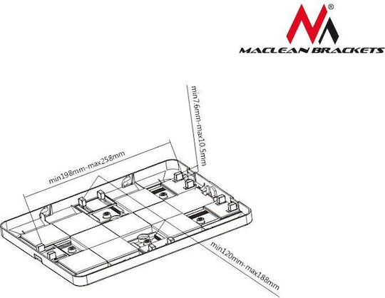 Maclean Energy MC-644 Tabletständer Schreibtisch bis 10.1" in Silber Farbe