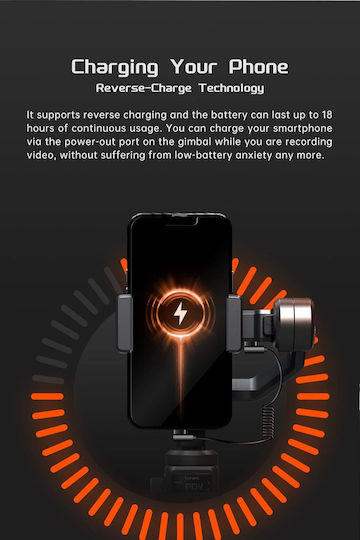Hohem iSteady M6 Phone Gimbal with 3 Axis Stabilization and 18 Operating Hours Black