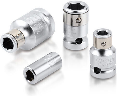 6-teilige 1/4” Steckdosen Bits Länge 25,0 Mm HEX Quadratisches Profil Größe 6,3 Mm Toptul