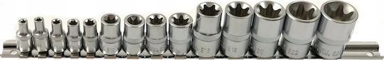 Honiton Καρυδάκια Torx με Καρέ Υποδοχής 1/4" Σετ 14τμχ