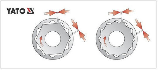 Cap 22mm 1/2" 12-Pieces Short Cv