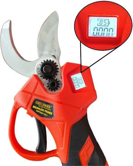Crownman Pruning Shears 21V with 2 Batteries & Maximum Cutting Diameter 40mm