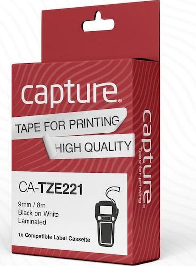 Capture Bandă de Etichetare 8m x 9mm în Culoarea Negru 1buc