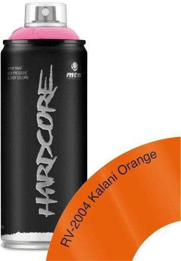 Montana Colors Spray Paint Hardcore Acrylic with Shiny Effect Orange RV-2004 400ml