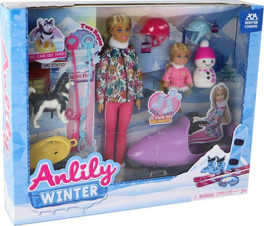 Puppe Kinder Anlily Rollschuhe Hund Wintersport Lean Toys