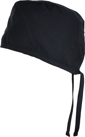 Alezi Unisex Black Surgical Cap Cotton and Polyester