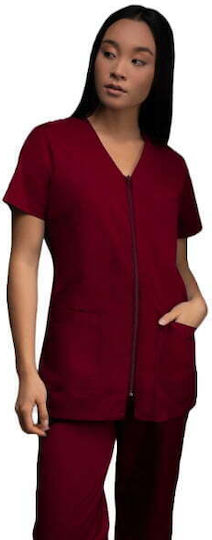 Femei Geacă medicală Burgundy