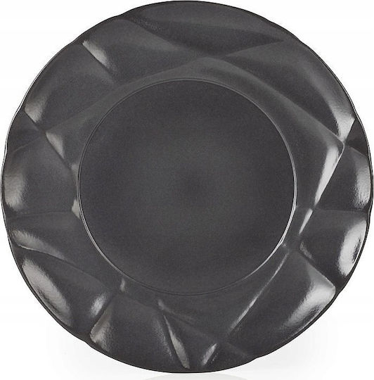 Revol Succession Shallow Serving Plate Black with Diameter 21cm