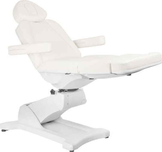 Beauty Chair White with Adjustable Height and Electric Lifting