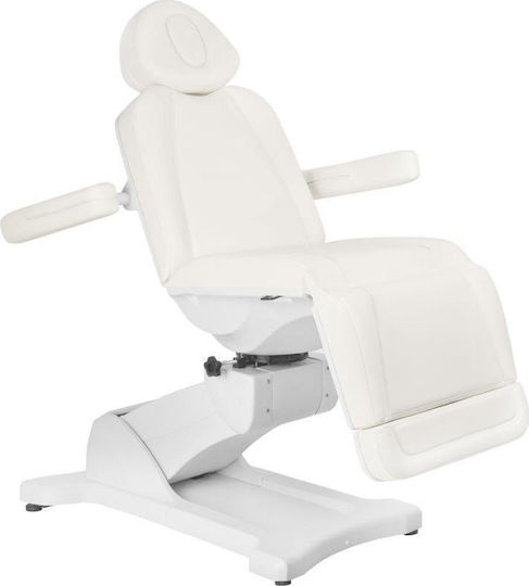 Beauty Chair White with Adjustable Height and Electric Lifting