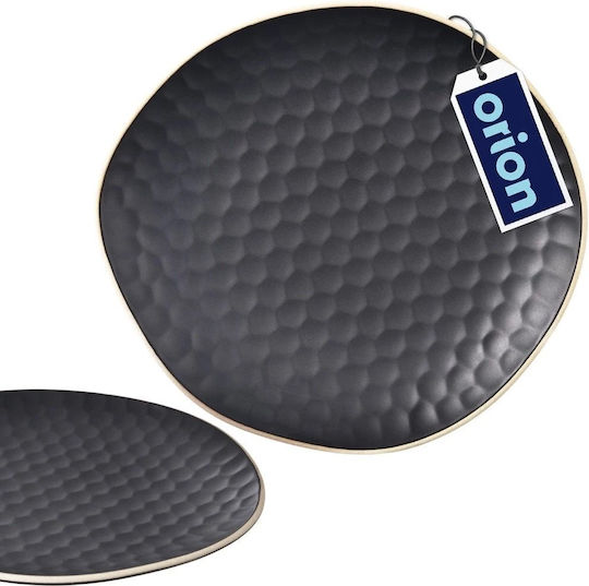 Lumarko Plate Desert Ceramic Black with Diameter 16.5cm