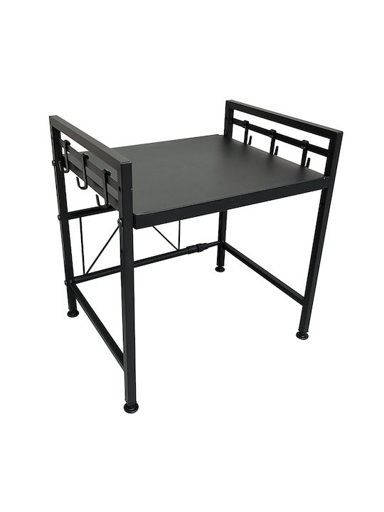 Shally Dogan Microwave Oven Stand Inox 60x32x43.5cm Black