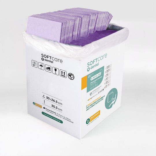 Bournas Medicals Dental Towel Purple 2ply + 1ply without Dispenser 500 Pieces