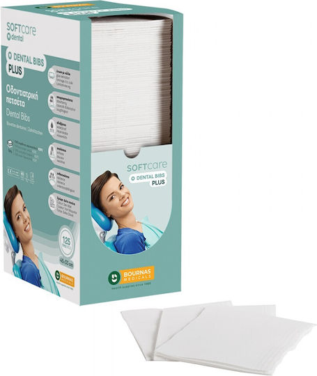 Bournas Medicals Rainbow Dental White Towel 2ply + 1ply with Dispenser