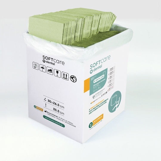 Soft Care Dental Green Towel 2ply + 1ply without Dispenser 500 Pieces