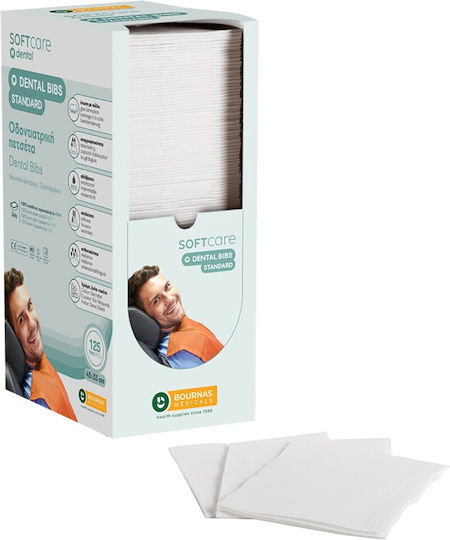 Bournas Medicals Rainbow Dental White Towel 2ply + 1ply with Dispenser
