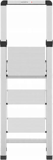 Folding Step Stool Selekta Dk40 Basicline Aluminum 3 Steps