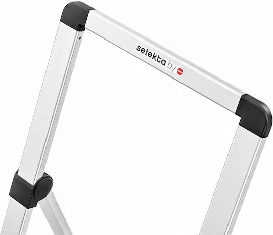 Folding Step Stool Selekta Dk40 Basicline Aluminum 3 Steps