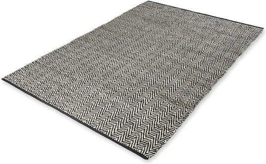Tapicap Fishbone Teppich Rechteckig Leder Ivory