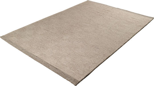 Tapicap Herringbone Rug Rectangular Wool Natural