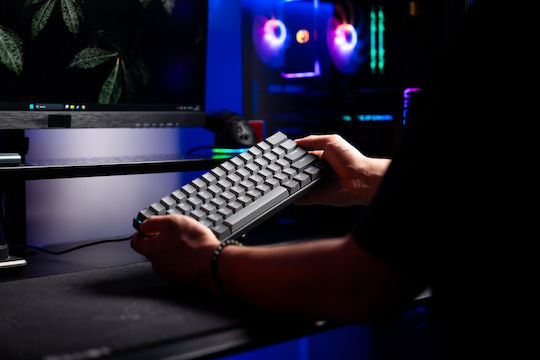 Endorfy Thock V2 Compact Gaming Mechanical Keyboard with Custom Red switches and RGB lighting (English US) Gray