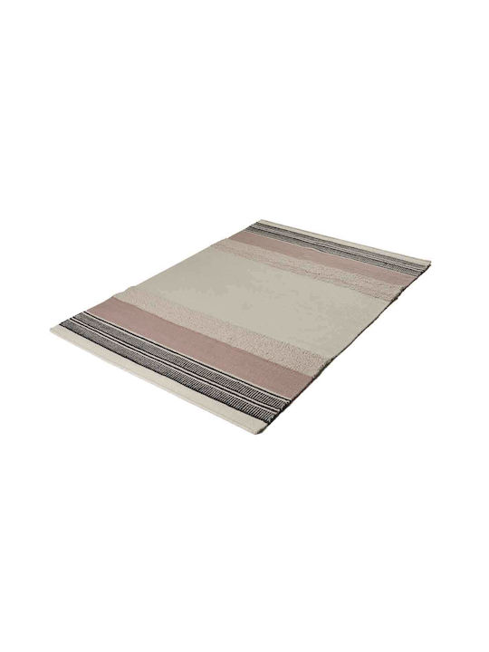 Tapicap Kelim Χαλί Ορθογώνιο Μάλλινο White Pink 70x140cm