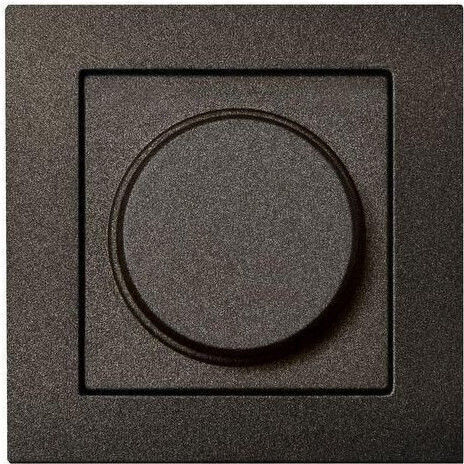 Liregus Recessed Dimmer Switch Without Frame Classic Rotary in Black Color